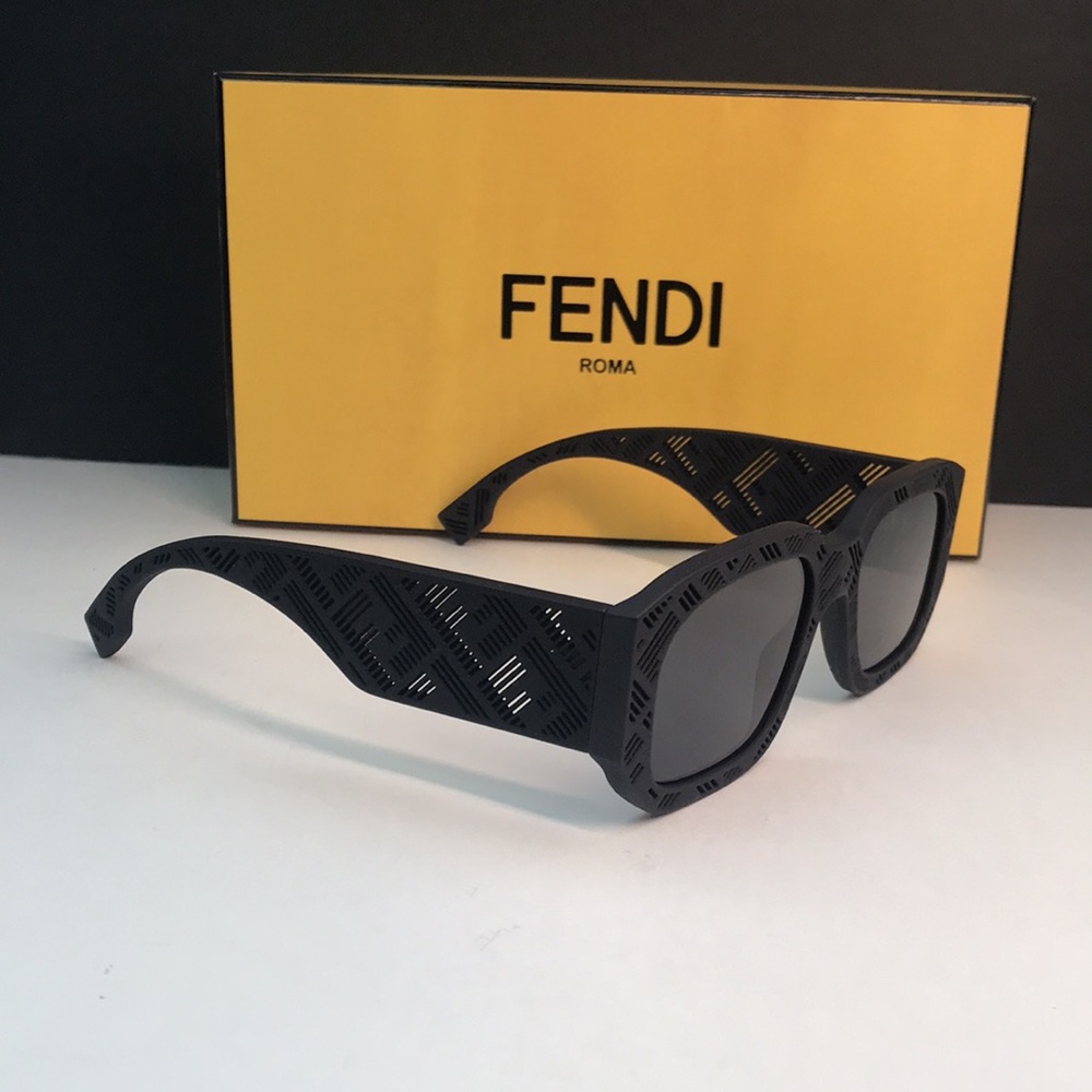 New FE40113i 02A FENDI FE40113I Shadow rectangle-frame acetate sunglasses - Picture 7 of 13